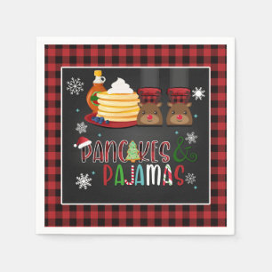 Servilleta De Papel Pancakes y Navidades Pajamas Fiesta Napkin