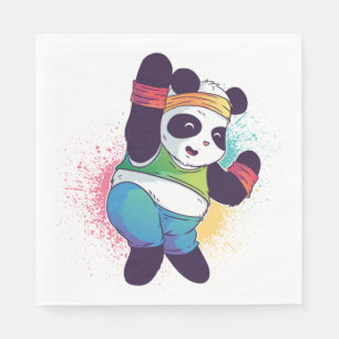 Servilleta De Papel Panda Bear Dabbing Dancing Baby Shower Cumpleaños