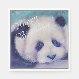 Servilleta De Papel Panda Bear Feliz Cumpleaños Fiesta