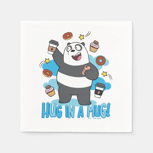 Servilleta De Papel Panda Bear - Hug in a Mug! (Anverso)