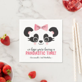 Servilleta De Papel Panda Bear Pink Girls Birday Party