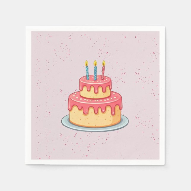 Servilleta De Papel Panda Birthday (Anverso)