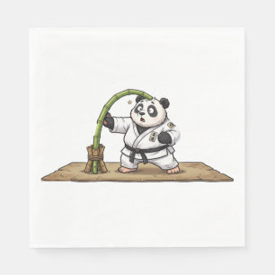 Servilleta De Papel Panda de Karate Divertido Fracaso de Artes Marcial