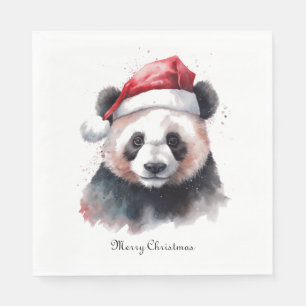 Servilleta De Papel Panda de Navidad Holly Jolly, personalizado