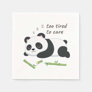 Servilleta De Papel Panda en modo de sueño - Arte de oso perezoso