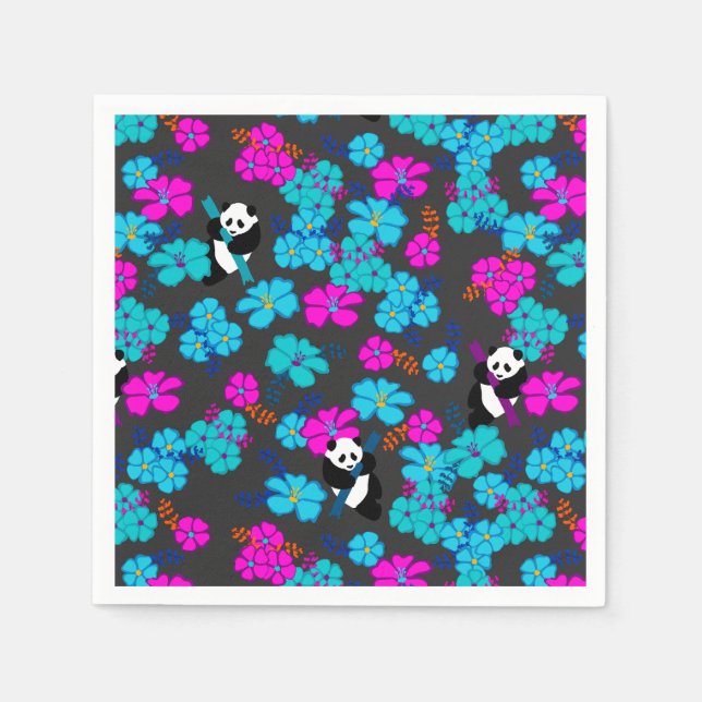Servilleta De Papel Panda Paradise Bloom (Anverso)