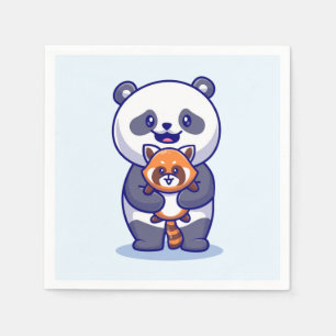 Servilleta De Papel Panda y Fox