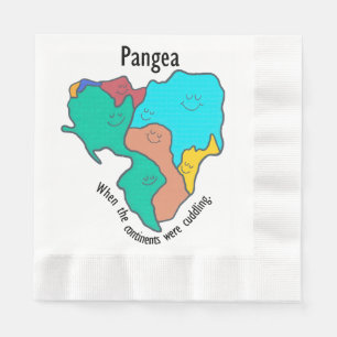 Servilleta De Papel Pangea Continentes Acariciando Multicolor
