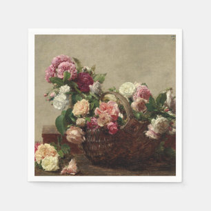 Servilleta De Papel Panier de Rosas - Henri Fantin-Latour