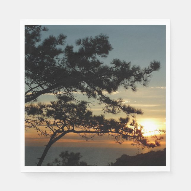 Servilleta De Papel Panorama de Torrey Pine Sunset (Anverso)