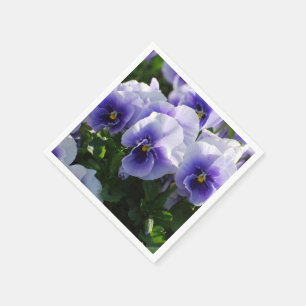 Servilleta De Papel Pansies azules Pastel