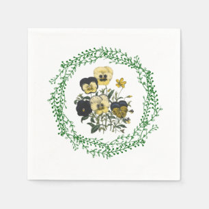 Servilleta De Papel Pansies Napkins de Papel Cóctel Estándar