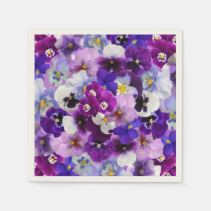Servilleta De Papel Pansitas coloridas, flores de Bonito,