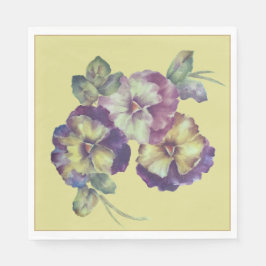 Servilleta De Papel Pansy Floral Paper Napkins | Elegant Garden Table 