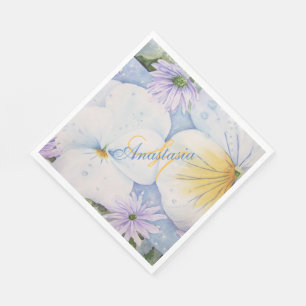 SERVILLETA DE PAPEL PANSY PATIO FIESTA MONOGRAM