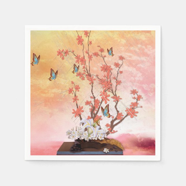 Servilleta De Papel Pantalla de Ikebana (Anverso)