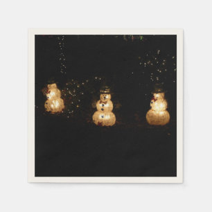 Servilleta De Papel Pantalla de luz de vacaciones de Snowman