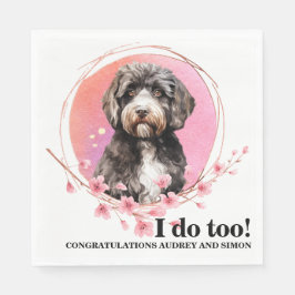 Servilleta De Papel Pantalones Bodas De Perro Acuático Portugueses Con