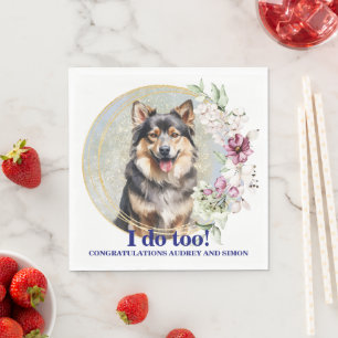 Servilleta De Papel Pantalones Bodas de perros Lapphund finlandeses co
