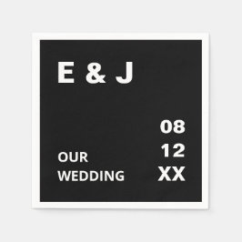 Servilleta De Papel Pantalones Bodas modernos negros