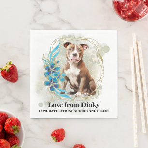 Servilleta De Papel Pantalones Bodas Pitbull Con Foto De Perros
