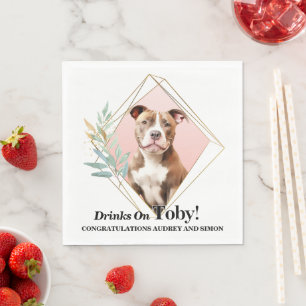 Servilleta De Papel Pantalones Bodas Pitbull Con Foto De Perros