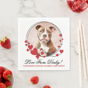 Servilleta De Papel Pantalones Bodas Pitbull Con Foto De Perros