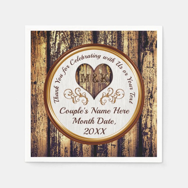 Servilleta De Papel Pantalones de Boda rusos personalizados monogramad (Anverso)