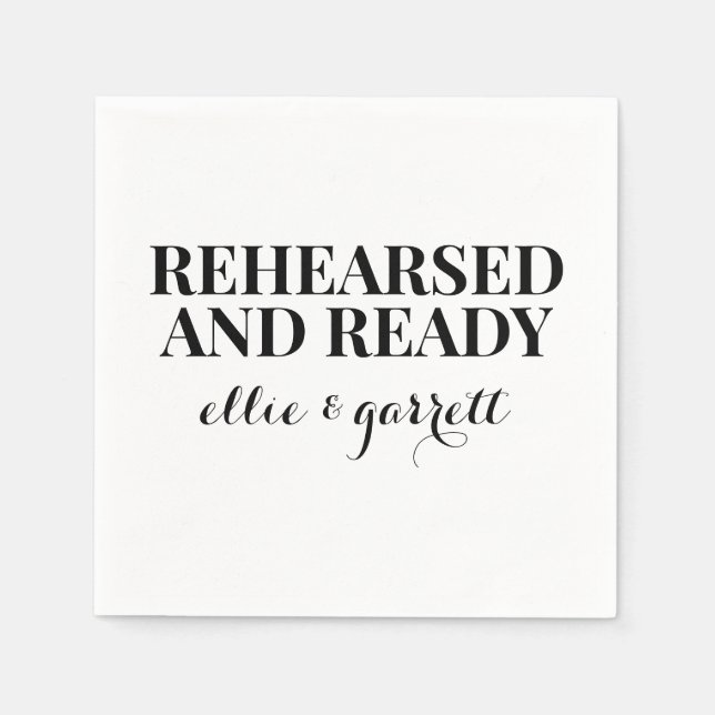 Servilleta De Papel Pantalones de cena de ensayo audaces (Anverso)