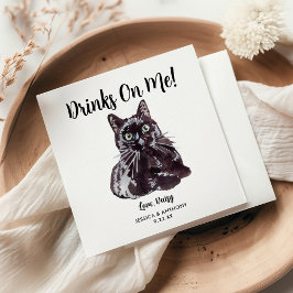 Servilleta De Papel Pantalones de cóctel del Boda del gato