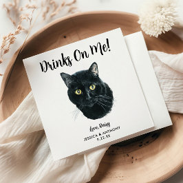 Servilleta De Papel Pantalones de cóctel del Boda del gato