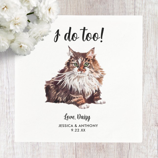 Servilleta De Papel Pantalones de cóctel del Boda del gato (Subido por el creador)