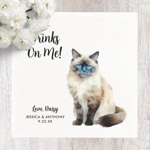 Servilleta De Papel Pantalones de cóctel del Boda del gato