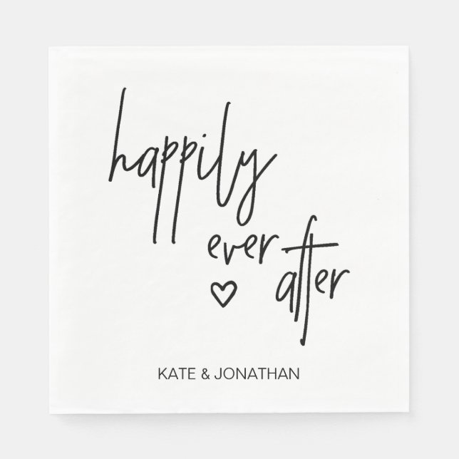 Servilleta De Papel Pantalones de cócteles de Boda blanco y negro (Anverso)