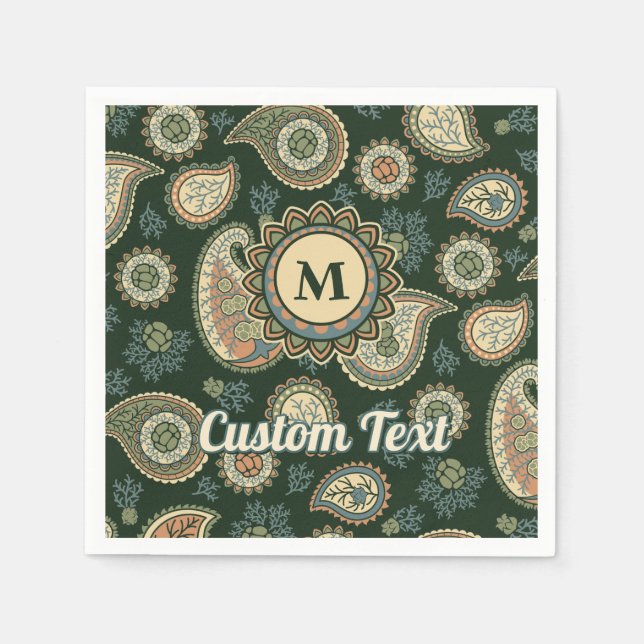 Servilleta De Papel Pantalones de Cypress Paisley (Anverso)