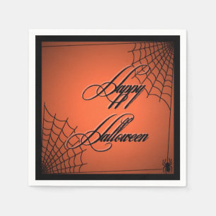 Servilleta De Papel Pantalones de Halloween para webs negras y Naranja