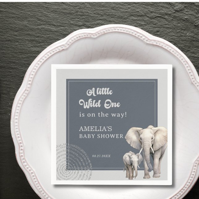 Servilleta De Papel Pantalones de la Fiesta Safari Elephant Baby Showe (Subido por el creador)