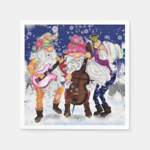 Servilleta De Papel Pantalones de Navidades de Gnome Musical
