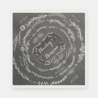 Servilleta De Papel Pantalones de papel Boda Chalkboard personalizados