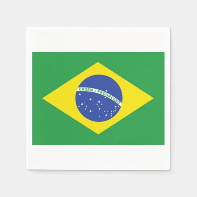Servilleta De Papel Pantalones de papel de bandera de Brasil (Anverso)