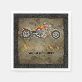 Servilleta De Papel Pantalones de papel de Boda de motociclismo