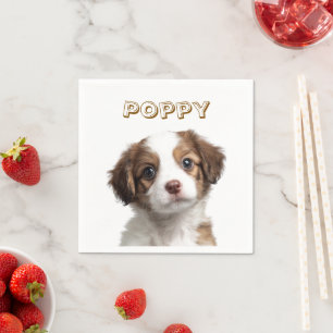 Servilleta De Papel Pantalones de papel de foto y nombre de perro pers