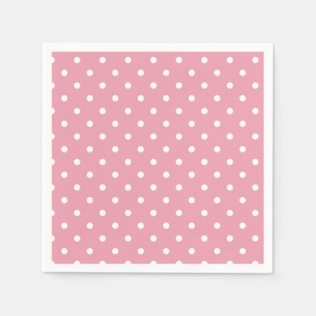 Servilleta De Papel Pantalones de papel de punto de polka rosa Rosa (Anverso)