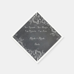 Servilleta De Papel Pantalones de papel del Boda Gay Chalkboard Design