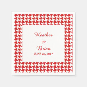 Servilleta De Papel Pantalones de papel del Boda Red Houndstoth