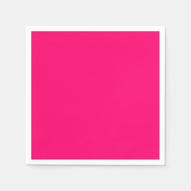 Servilleta De Papel Pantalones de papel Neon Pink Personalizado - Bulk (Anverso)