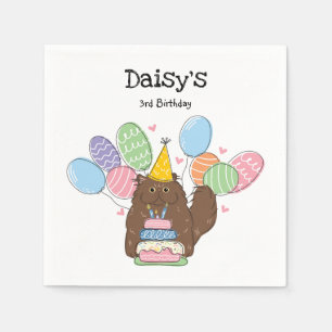 Servilleta De Papel Pantalones de papel para el cumpleaños del gato pe