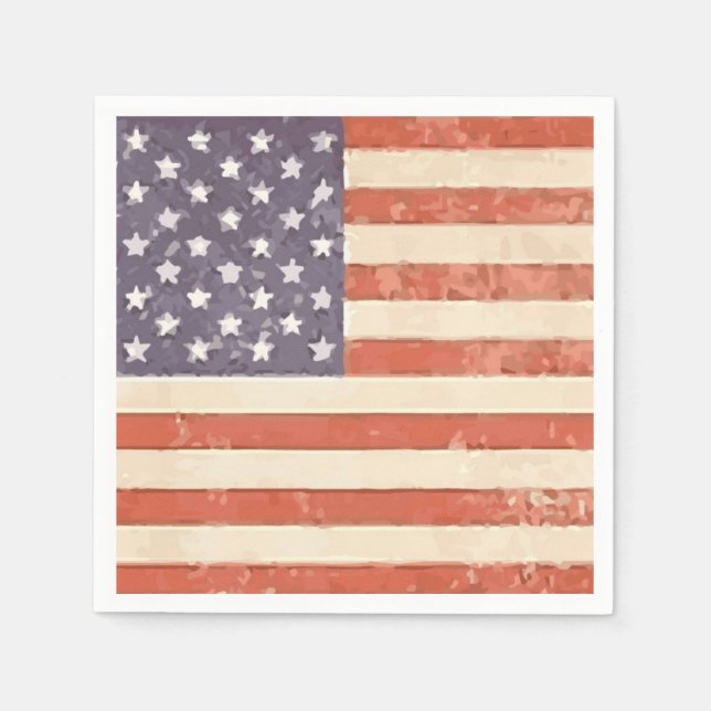 Servilleta De Papel Pantalones de papel patriótico de bandera estadoun (Anverso)