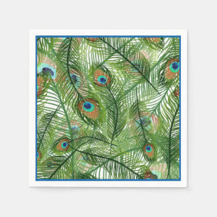 Servilleta De Papel Pantalones de papel-peacock