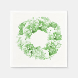 Servilleta De Papel Pantalones de papel Wreath verde monocromático de